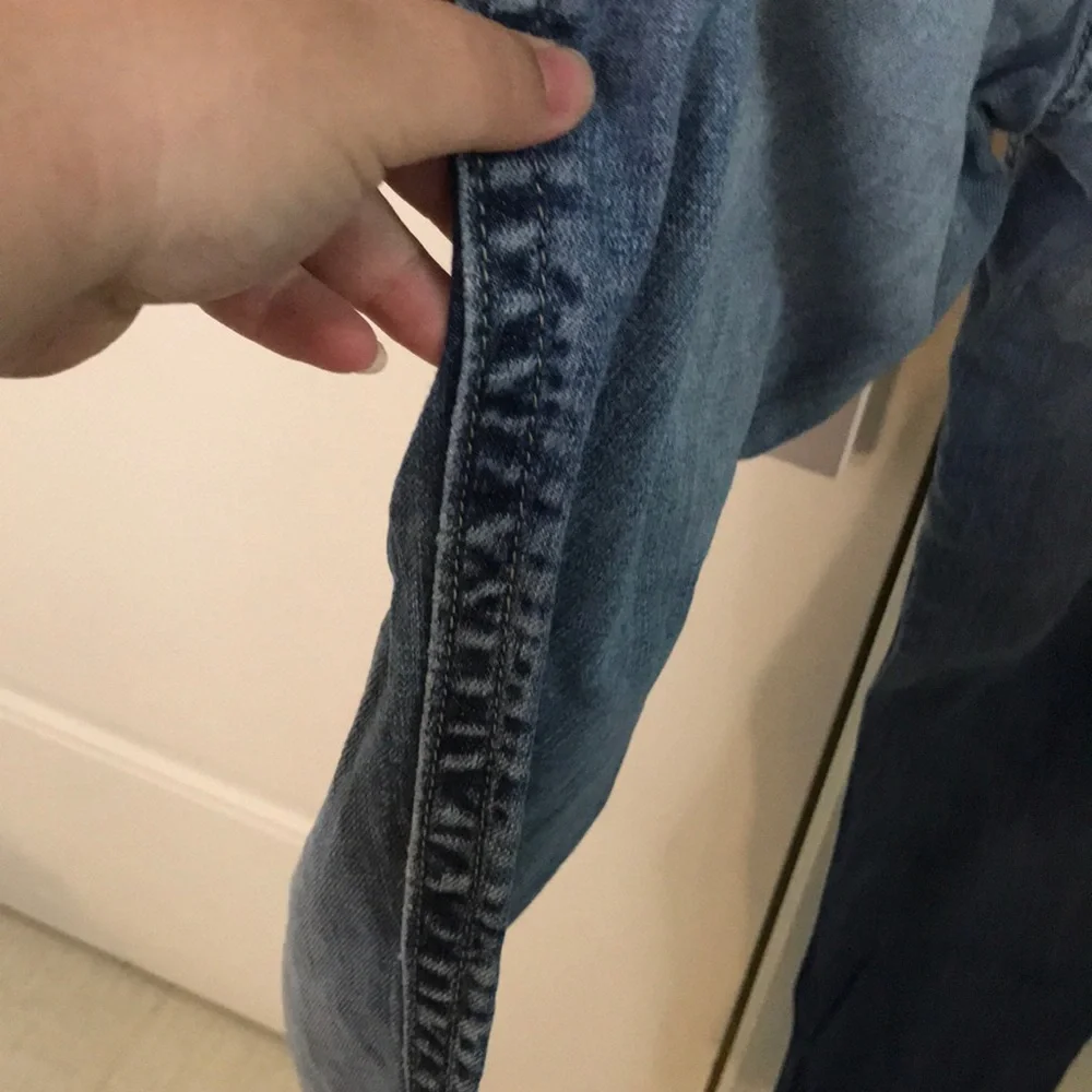 Calvin Klein distressed medium dark wash jeans 10